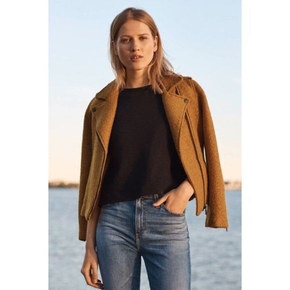 Anthropologie Sasha Boucle Wool Moto Cartonnier Jacket - Picture 2 of 16